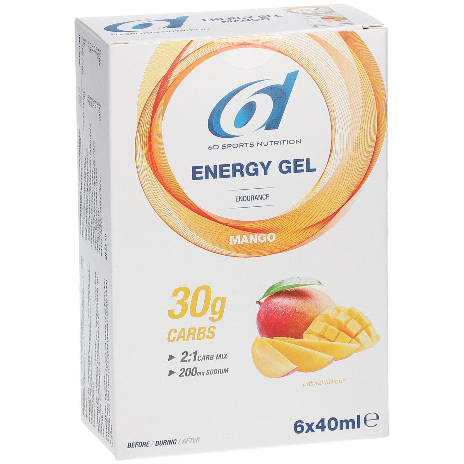 6D Sports Nutrition Energy Gel Mango