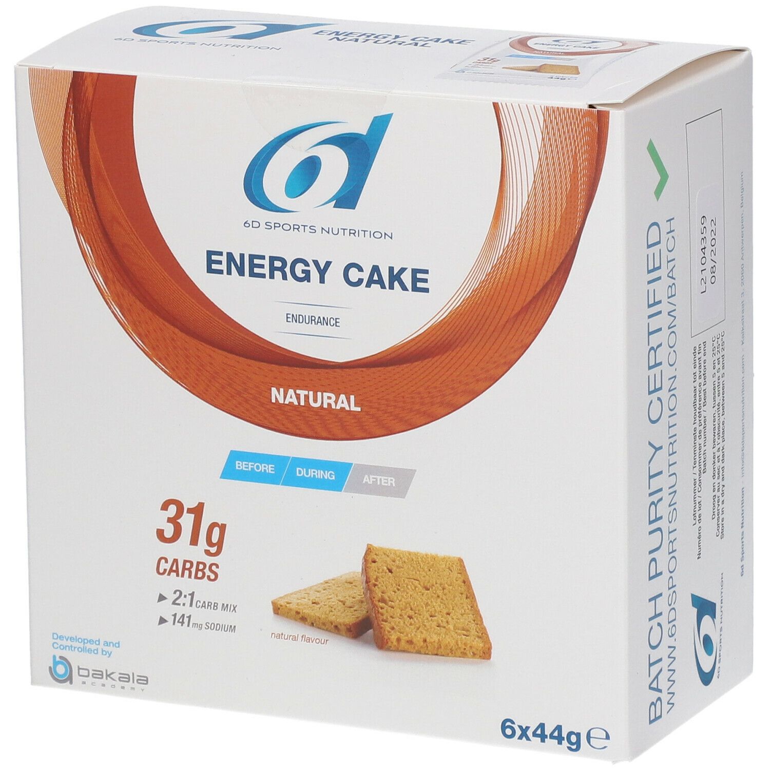 6D SPORTS NUTRITION ENERGY CAKE Natural