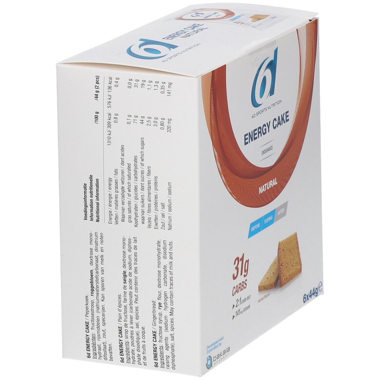 6D SPORTS NUTRITION ENERGY CAKE Natural