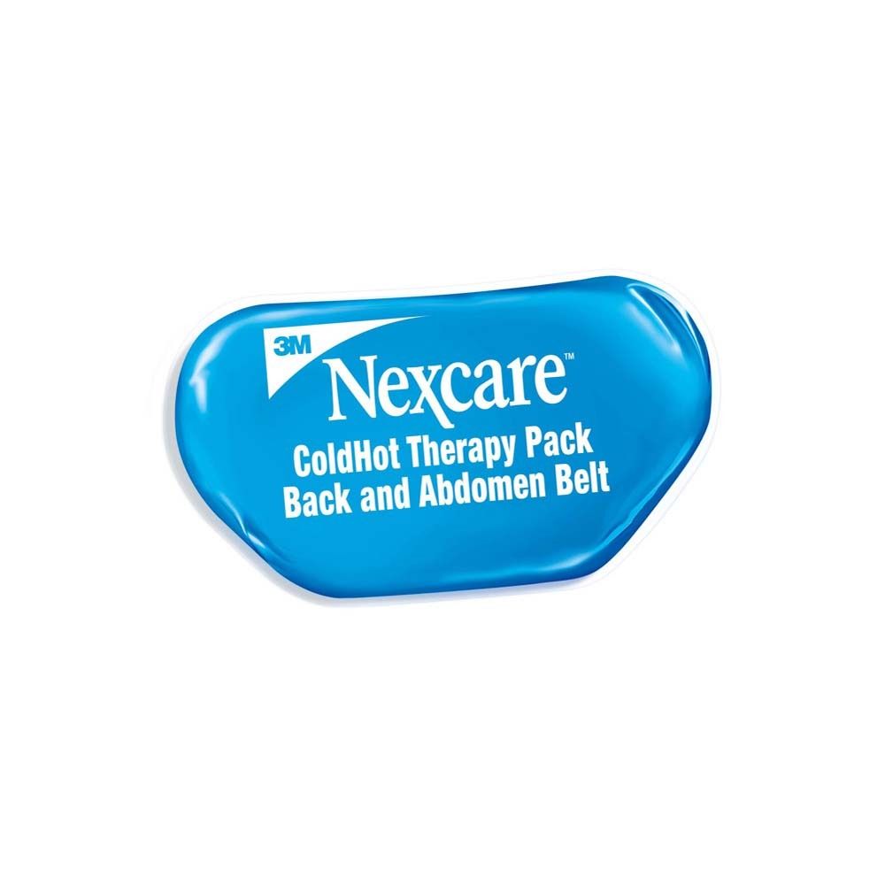 Nexcare ColdHot Therapy Pack, S/M, Rücken- und Bauchgurt. Verpackung mit Produktabbildung und Produktnamen.