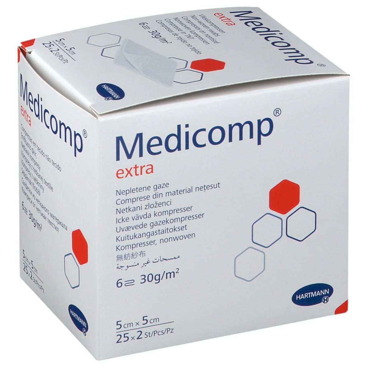 Medicomp®  Vlieskompressen steril 5 cm x 5 cm 4lagig