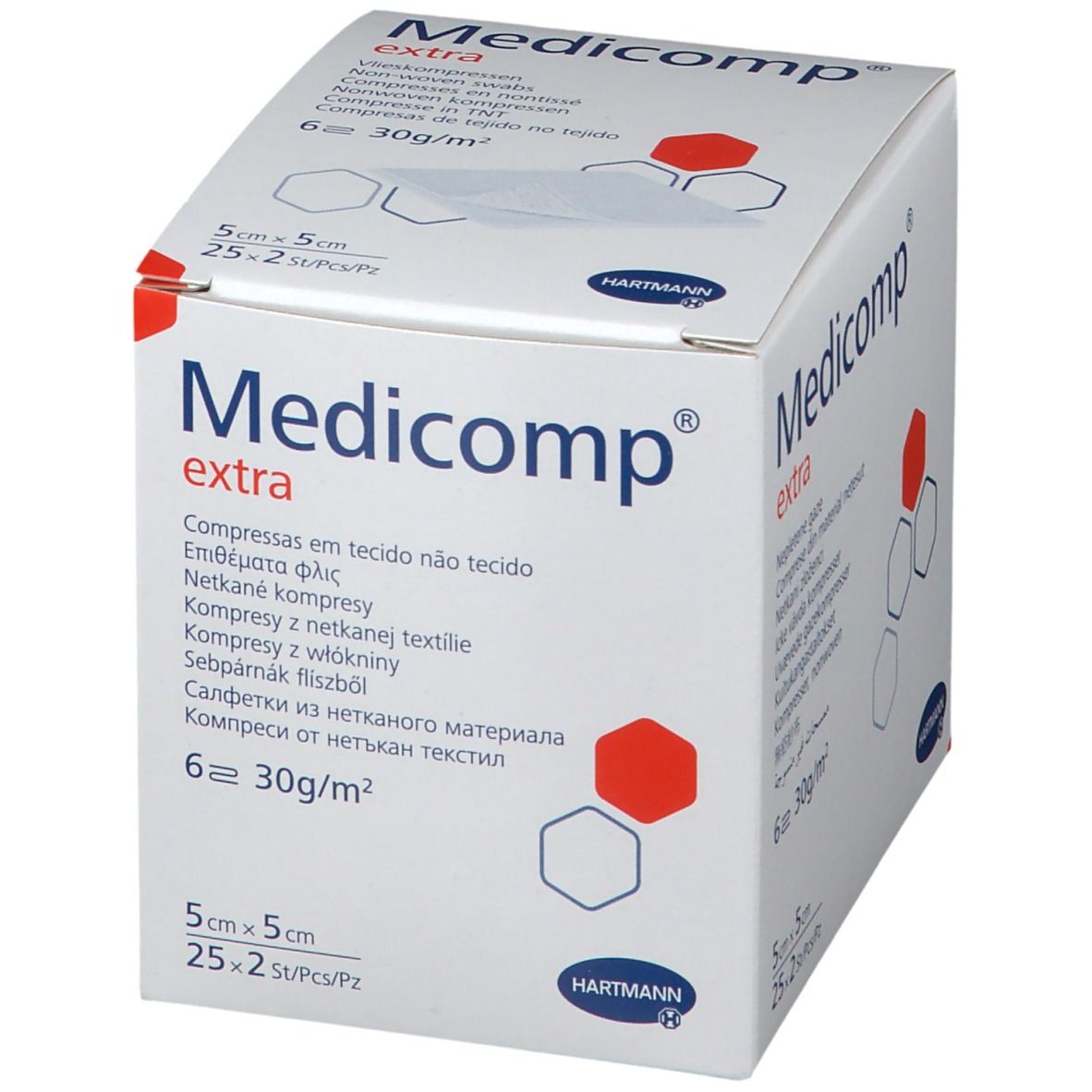 Medicomp®  Vlieskompressen steril 5 cm x 5 cm 4lagig