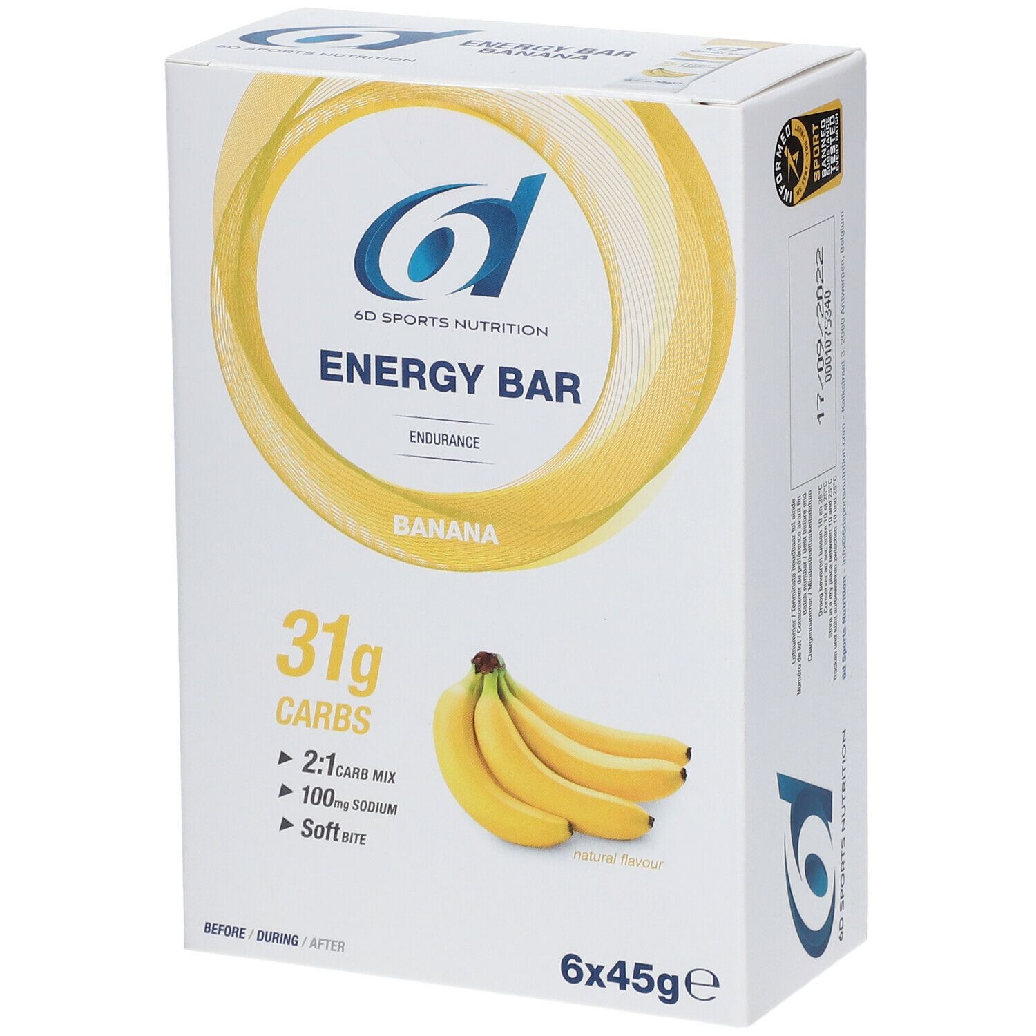 6D Sports Nutrition Energy Bar Banane