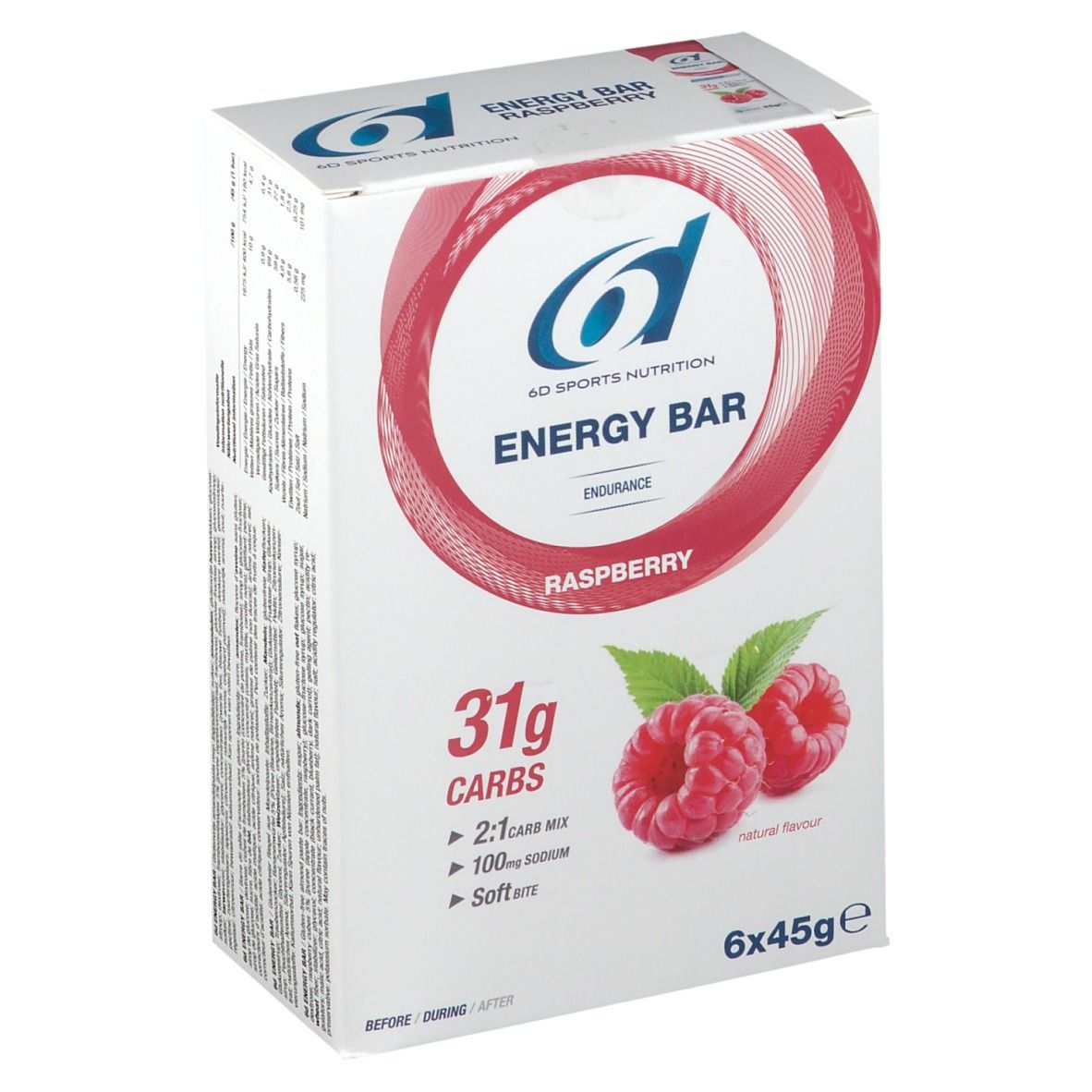 6D Sports Nutrition Energy Bar Himbeere