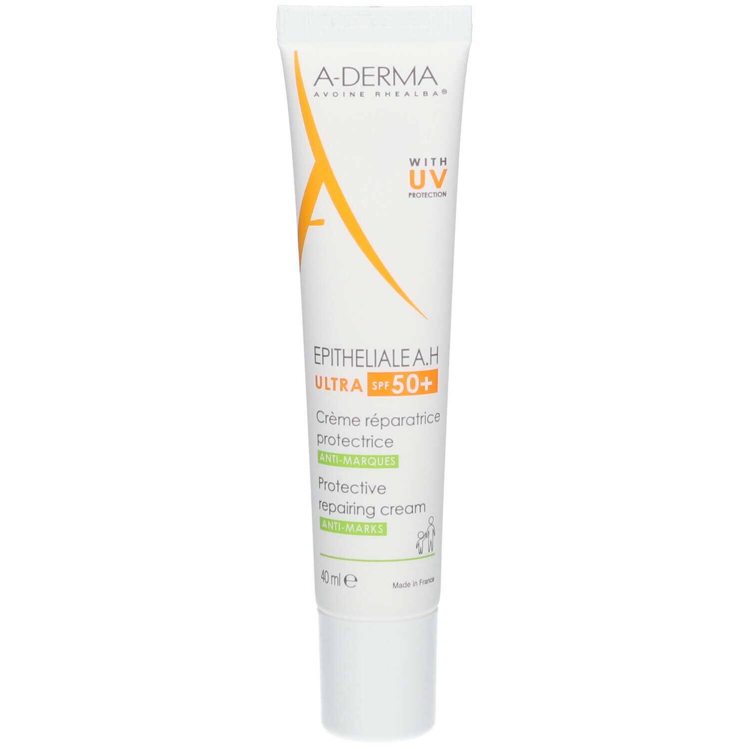 A-DERMA EPITHELIALE A.H ULTRA SPF50+ Crème réparatrice protectrice anti-marques