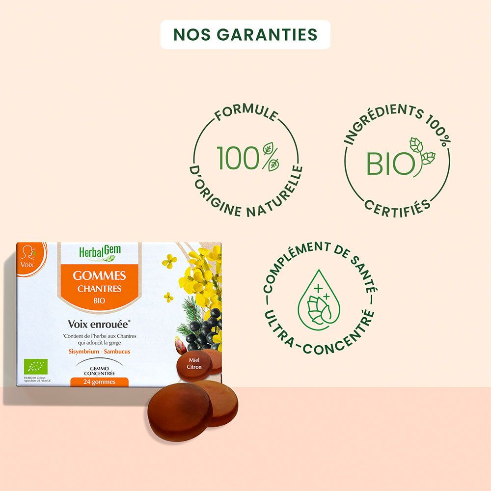 HerbalGem Gommes Chantres Bio