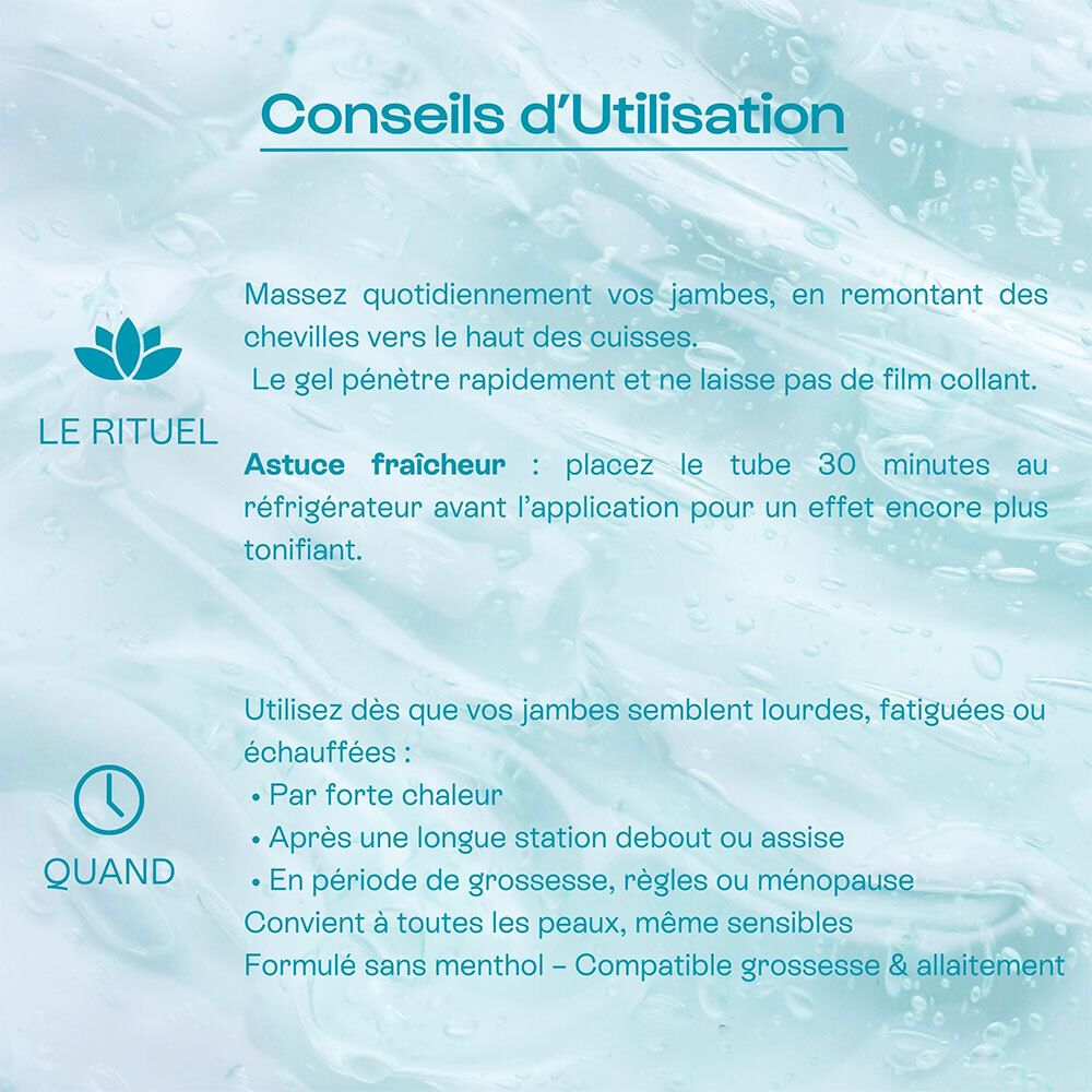 Texte sur fond bleu. Titre : 'Conseils d'utilisation'. Instructions d'utilisation.