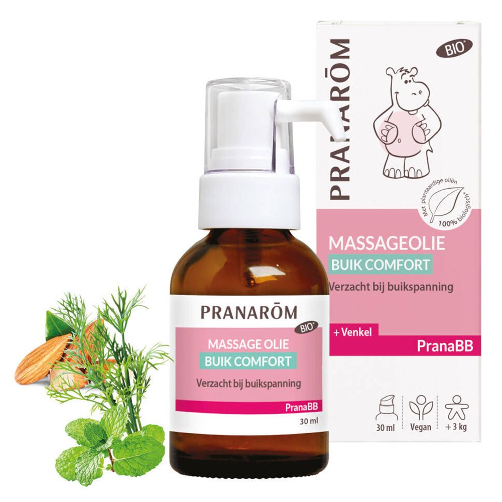 Pranarôm PranaBB Huile de massage Réconfort ventre Bio