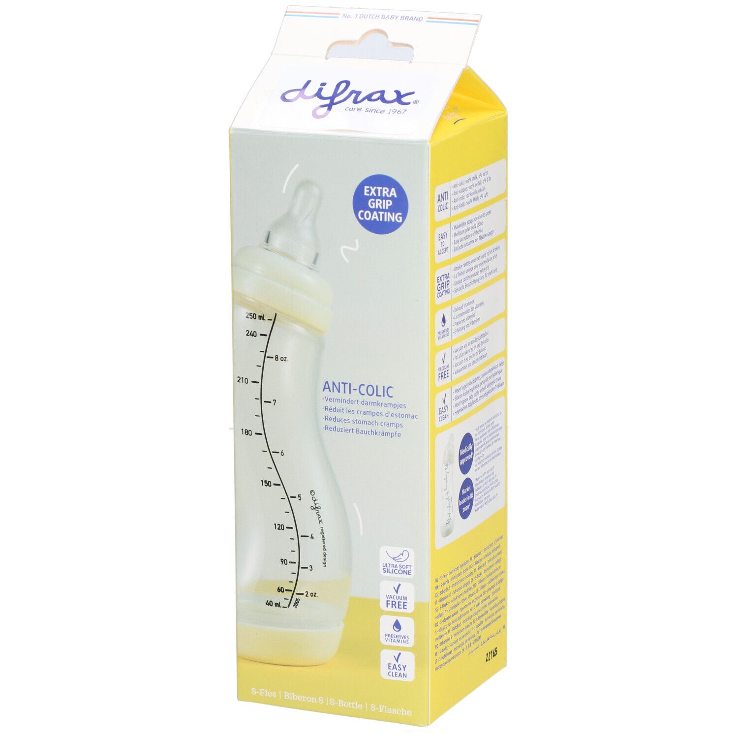 Difrax® Biberon S Natural Anti-Colique 250 ml