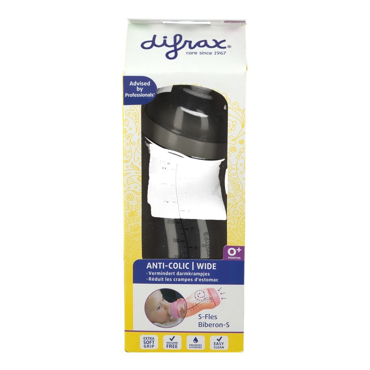 difrax® Biberon anti-colique S Wide