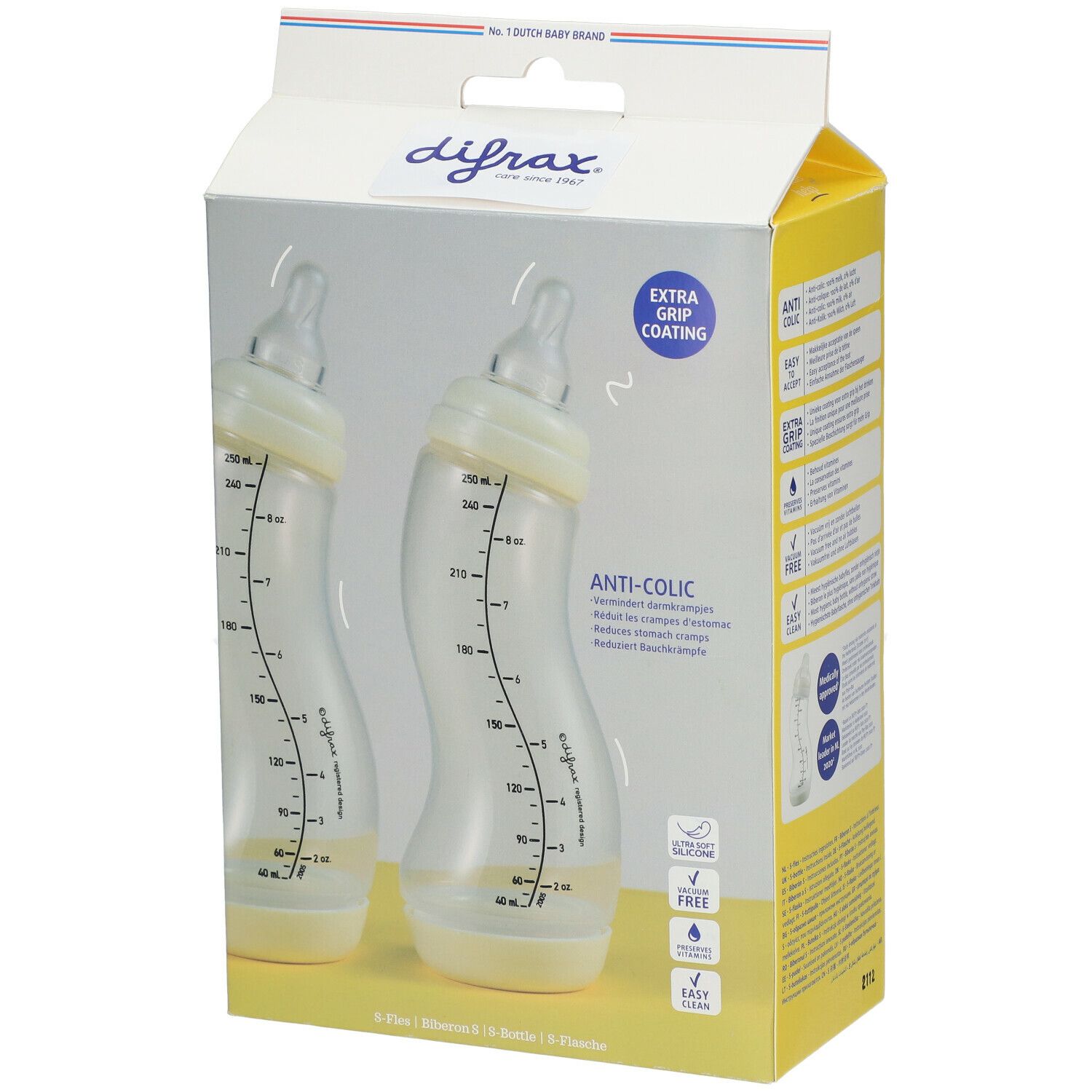 difrax® Anti-Kolik S-Babyflasche Natural