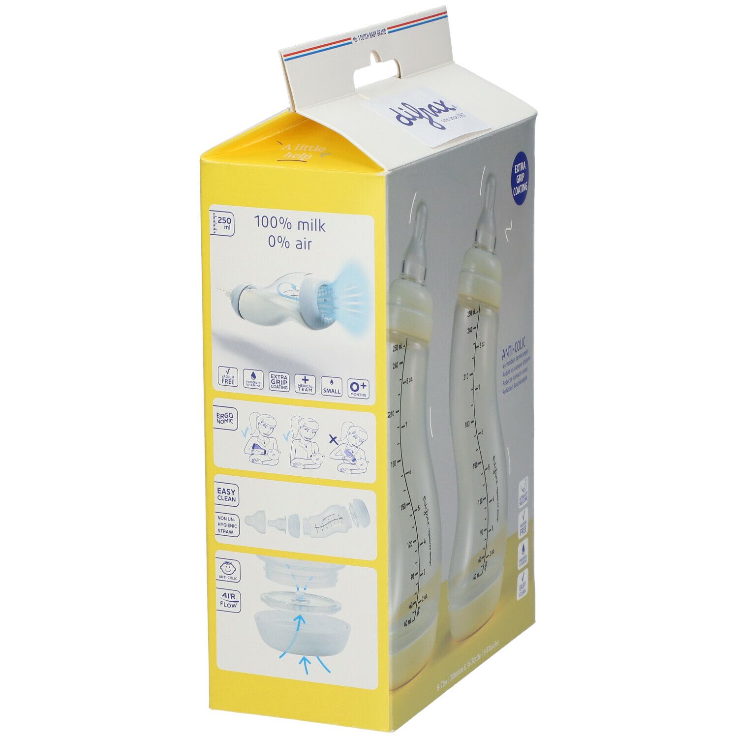 difrax® ANTI-COLIC ​Biberon S Natural 250 ml