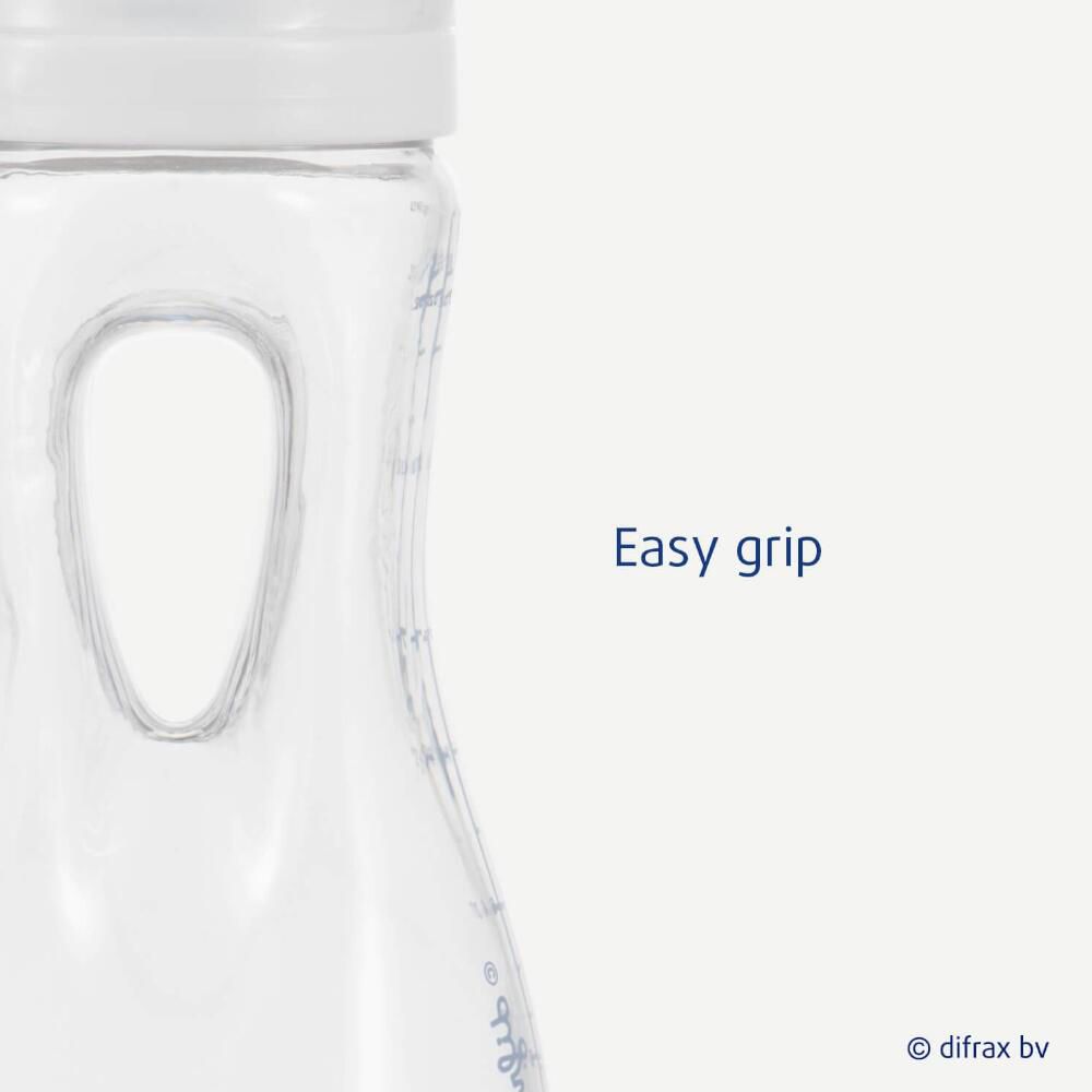 Difrax® EASY GRIP Anti-colique Biberon S à poignée Natural Bleu 240 ml