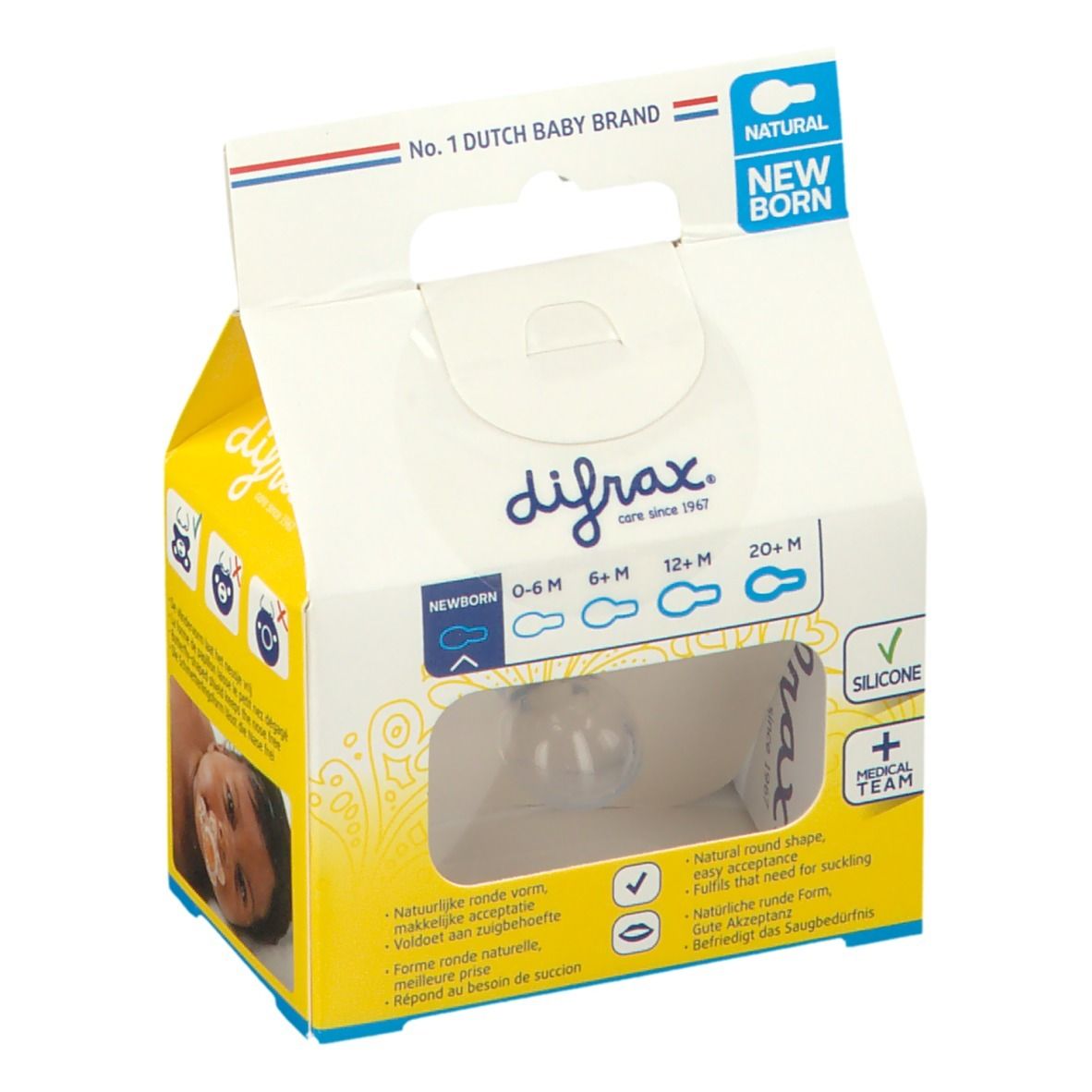 difrax® Schnuller Natural Newborn River