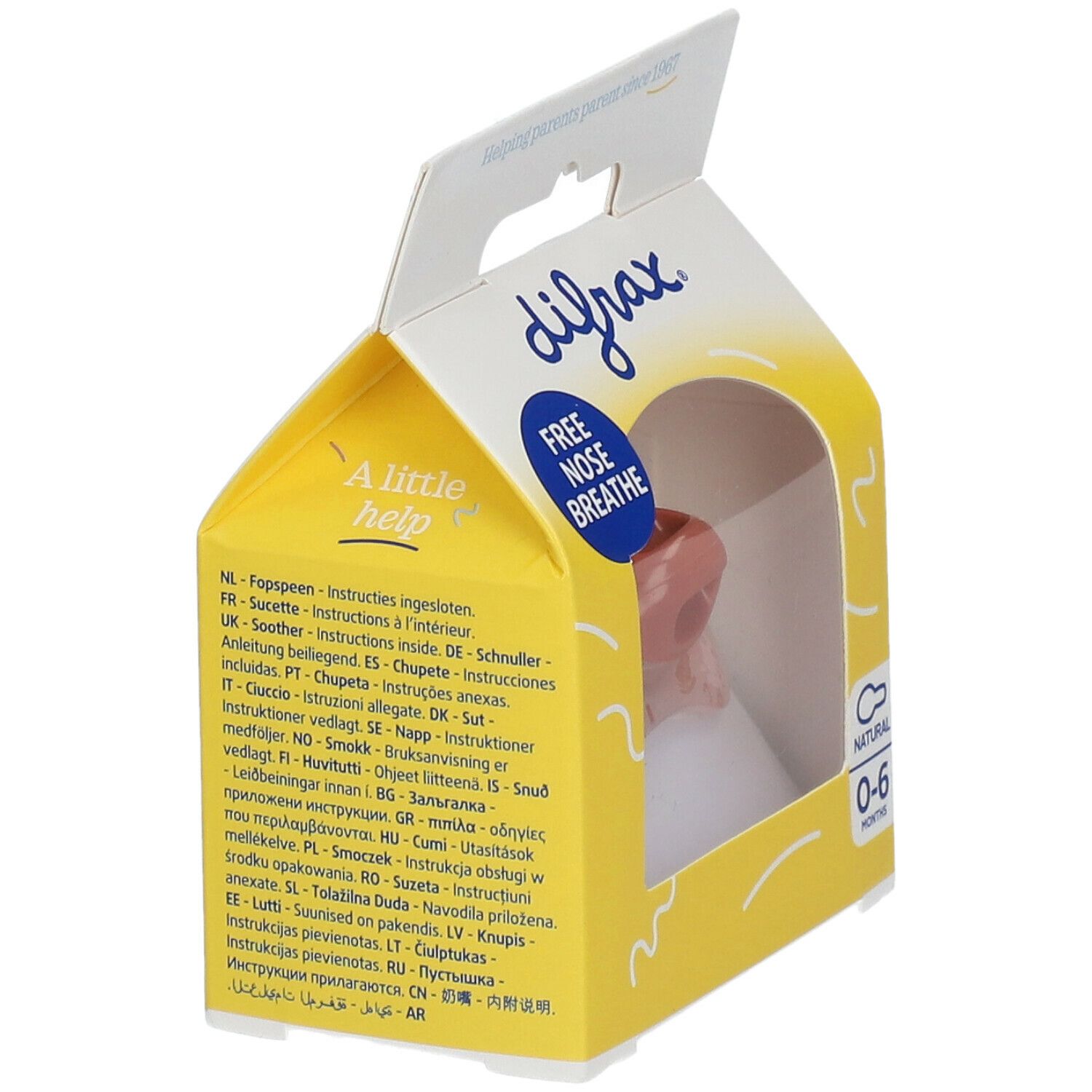 difrax® Schnuller Natural 0-6 Monate - Birds (Farbe nicht auswählbar)
