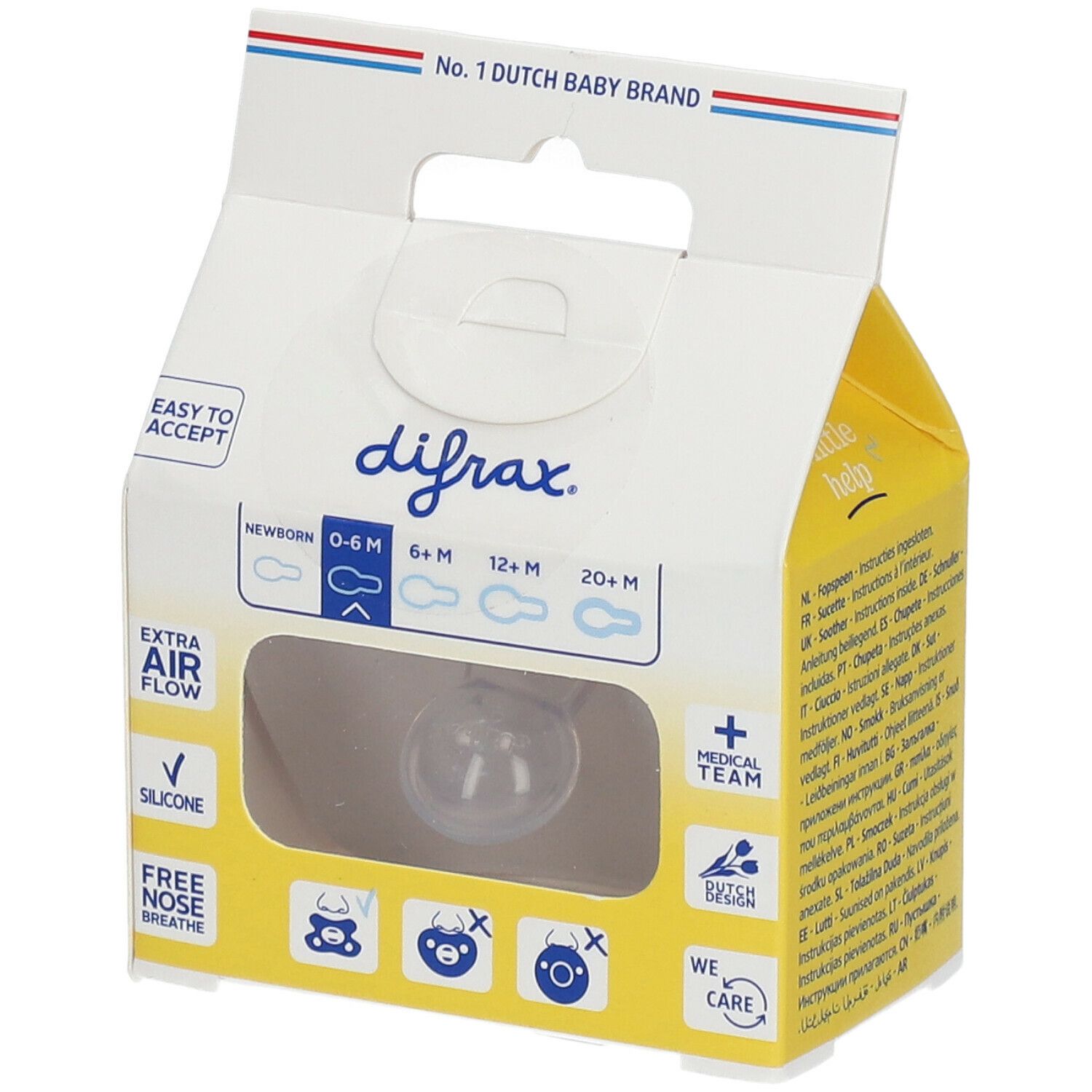 difrax® Schnuller Natural 0-6 Monate - Birds (Farbe nicht auswählbar)