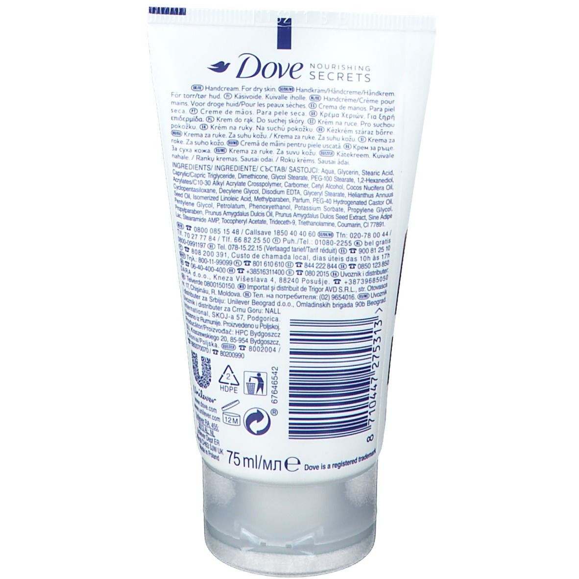 Dove Nourishing Secrets Restoring Ritual Crème pour les mains
