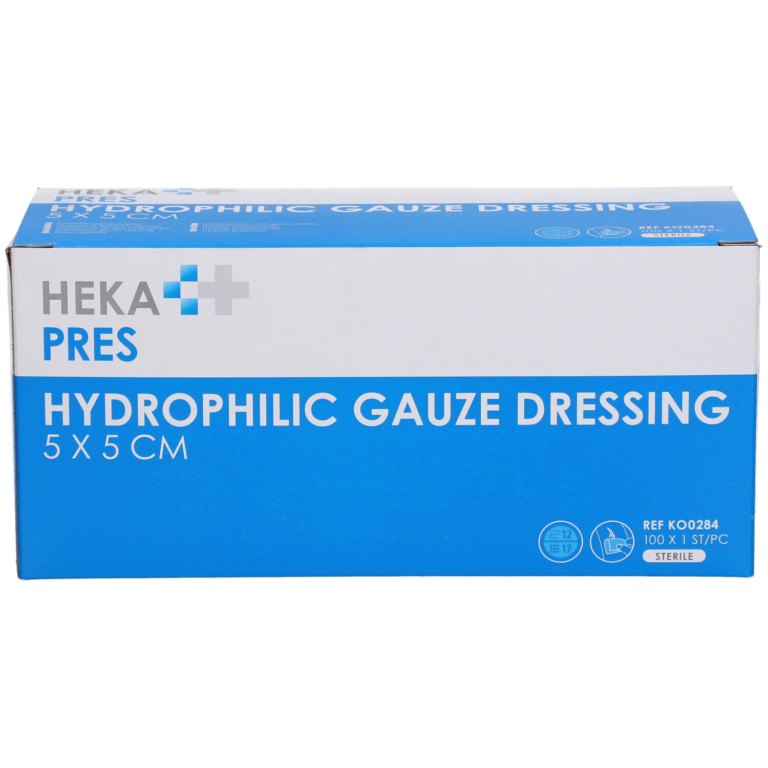 HEKA PRES Hydrophile Gaze-Compresse 5 x 5 cm