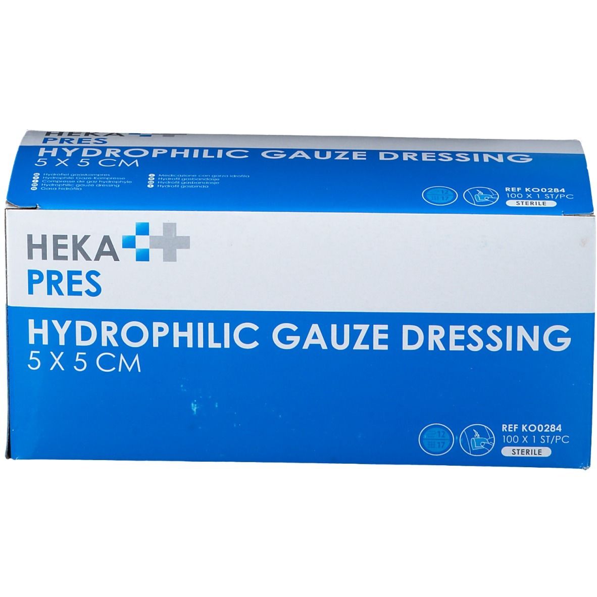 HEKA PRES Hydrophile Gaze-Compresse 5 x 5 cm