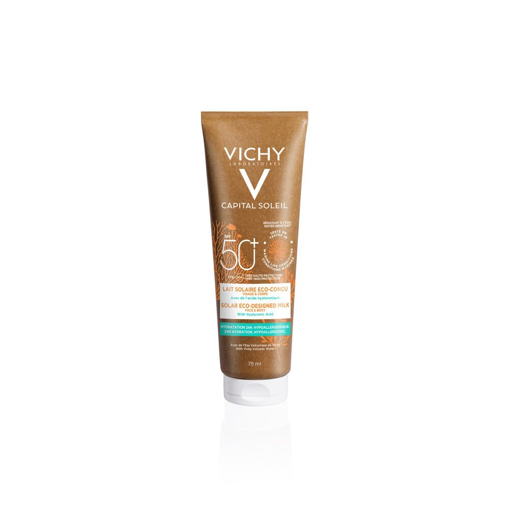 Capital Soleil Lait solaire éco-conçu voyage SPF50+ Tube 75 ml