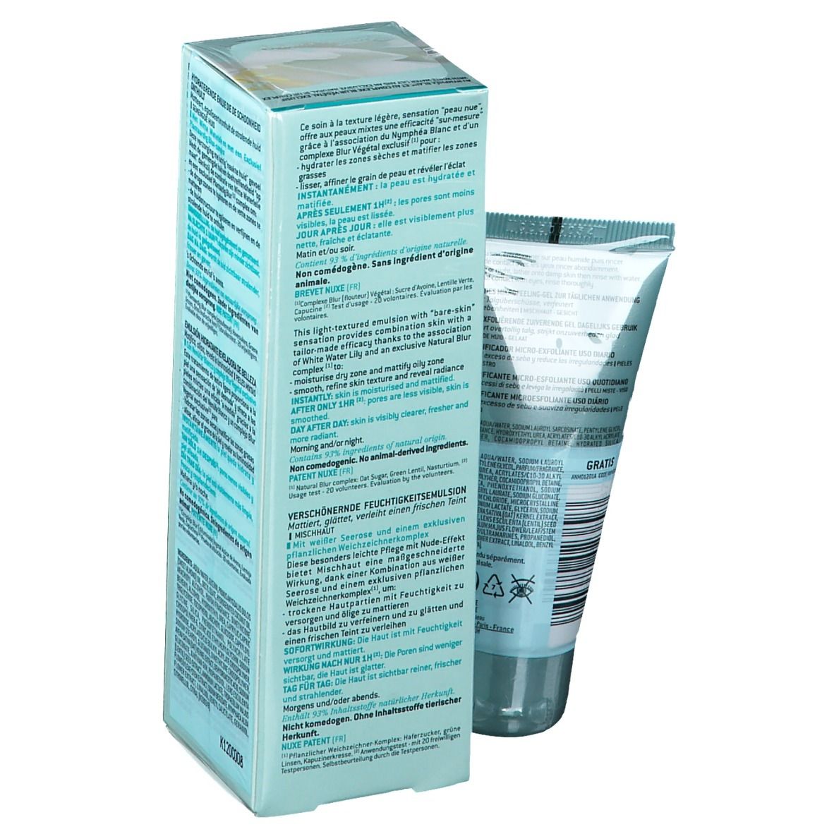 NUXE Aquabelle Feuchigkeitsspendende Emulsion + Klärendes Mikropeeling