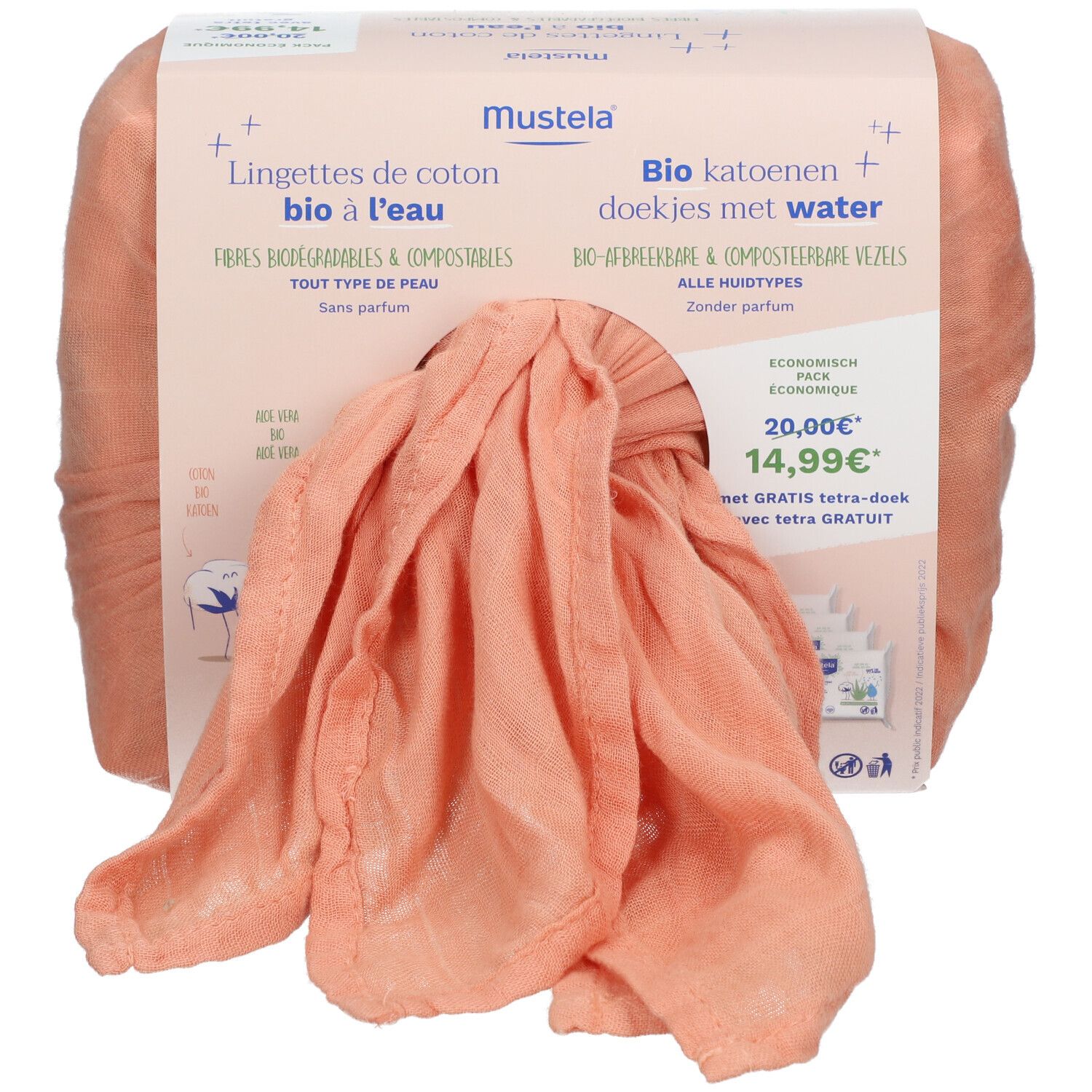 mustela® Feuchttücher Bio