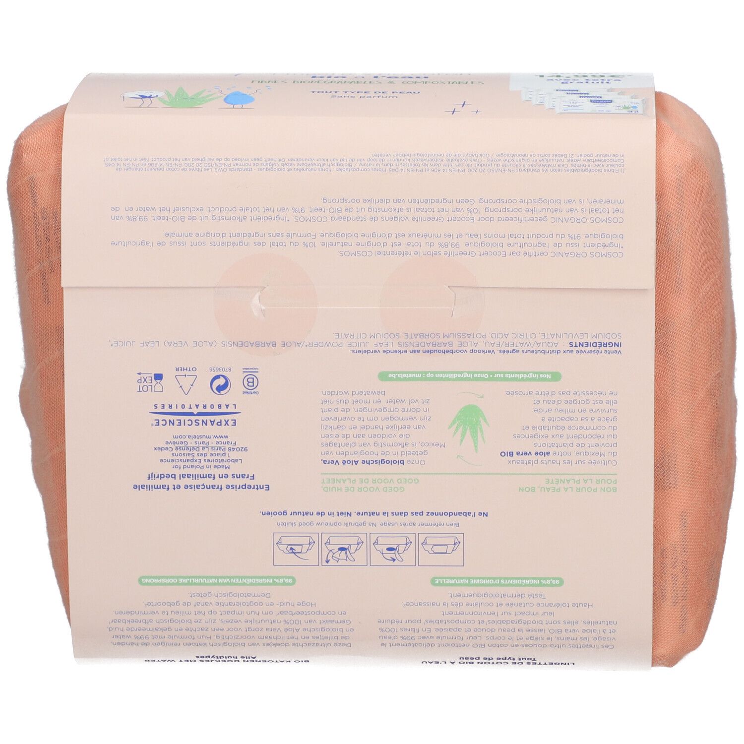 mustela® Feuchttücher Bio
