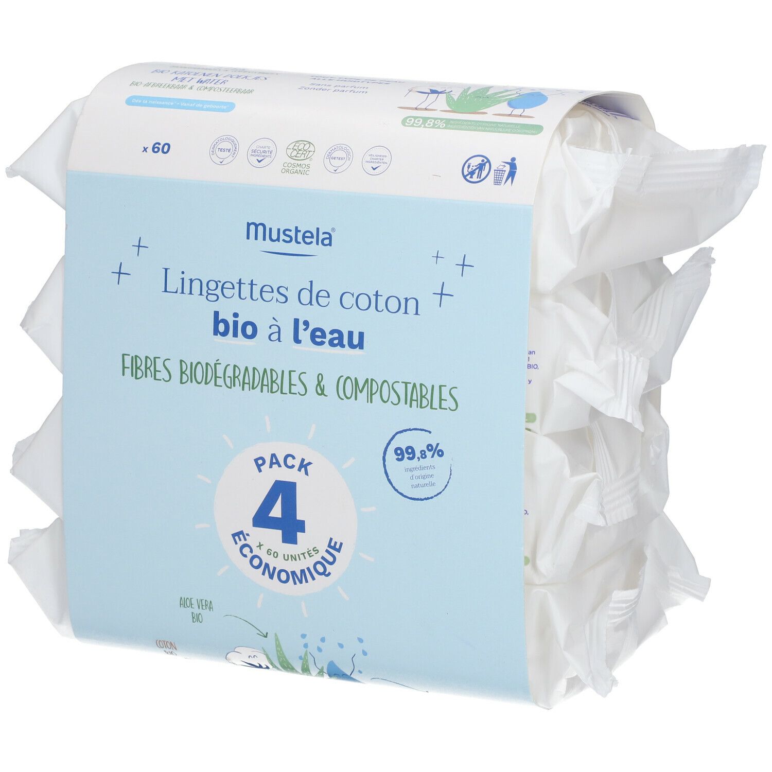 mustela® Feuchttücher Bio