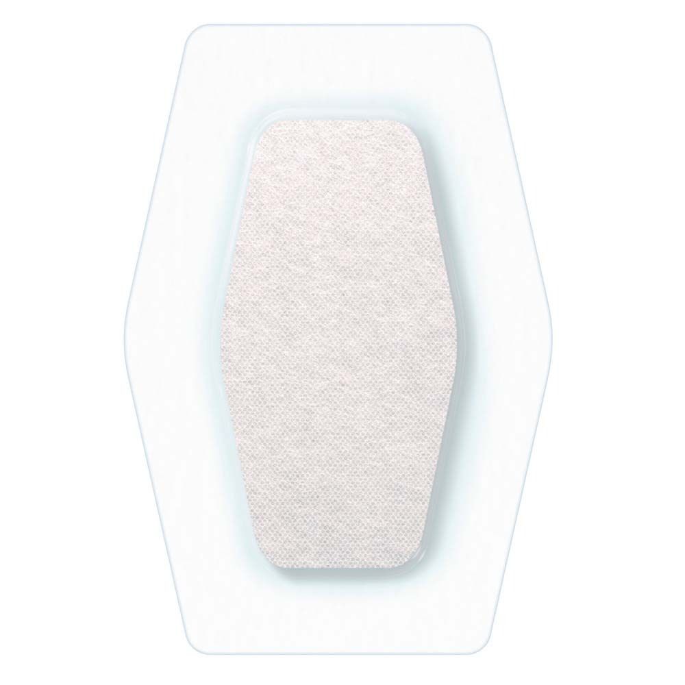 Nexcare aqua clear MAXI Pflasterbox. 5 Stück. Wasserdicht. Aufdruck mit Produktnamen und Eigenschaften.