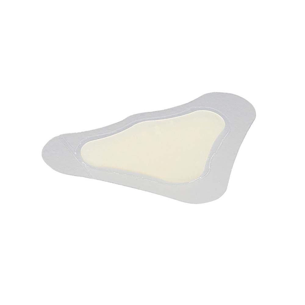 Verpackung mit Nexcare Blasenpflastern für die Füße. Enthält 6 Pflaster. Logo, Produktname, Illustration.