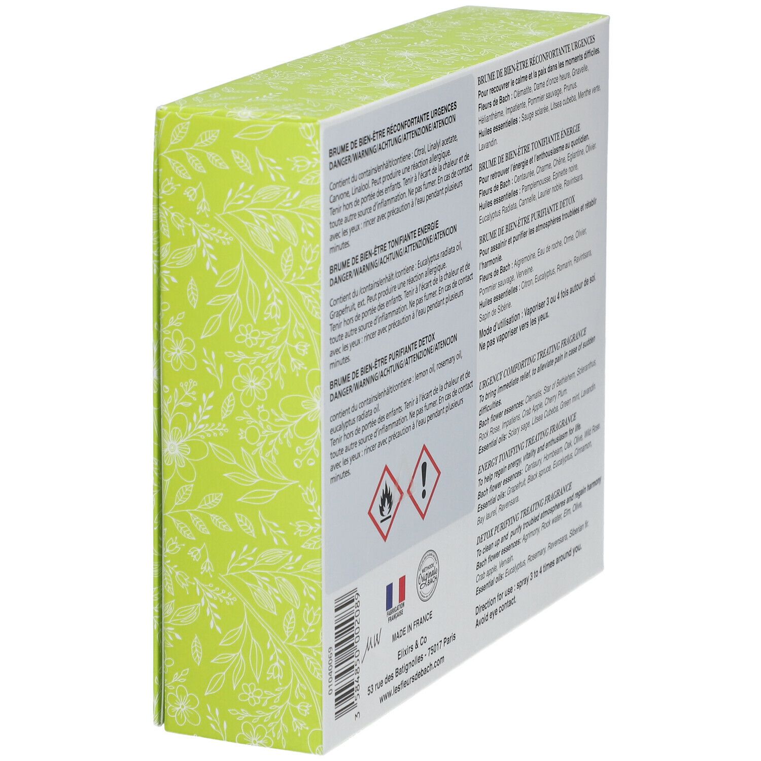 Elixirs & Co Coffret cadeau bien-être aux fleurs de Bach