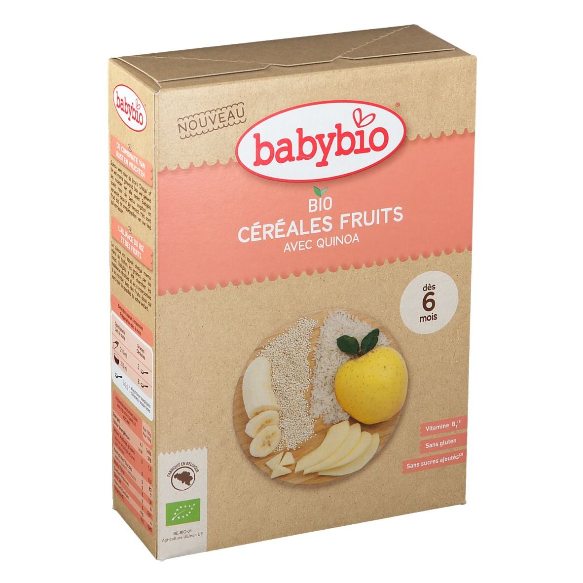 babybio® Céréales fruits avec Quinoa Bio 6 mois