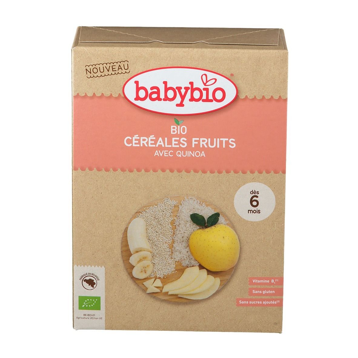 babybio® Céréales fruits avec Quinoa Bio 6 mois