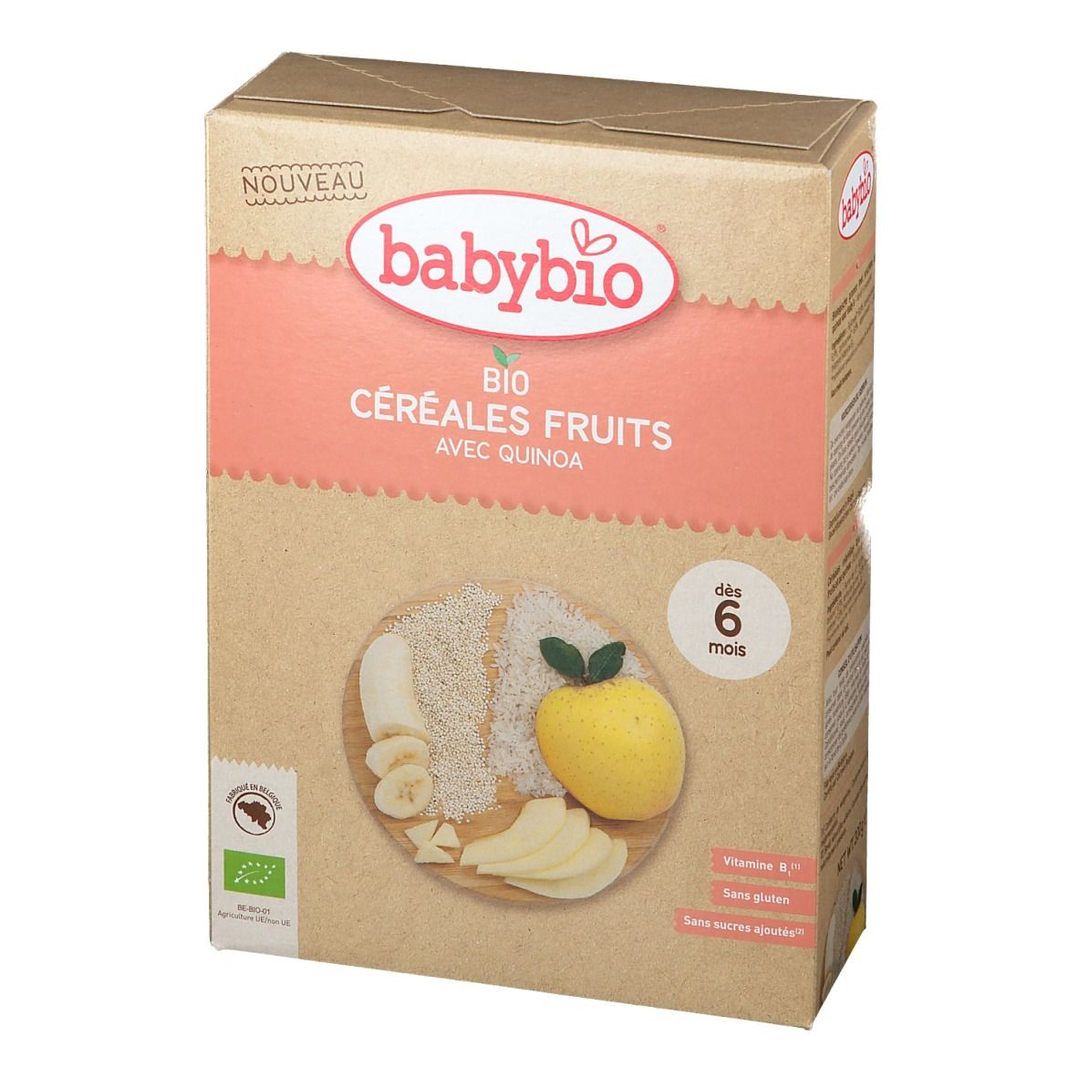 babybio® Céréales fruits avec Quinoa Bio 6 mois