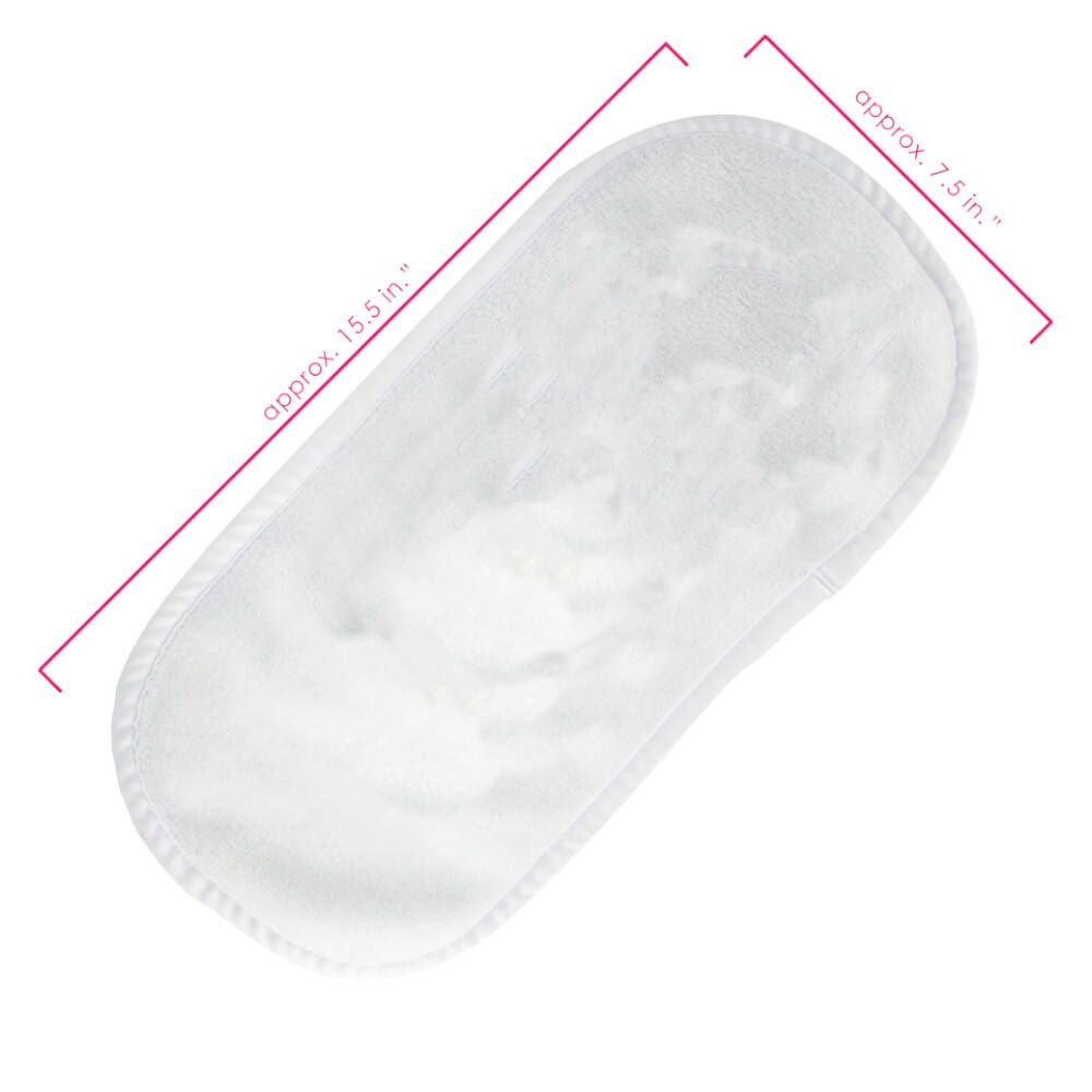 Make Up Eraser blanc. Ovale, environ 15,5 x 7,5 pouces.