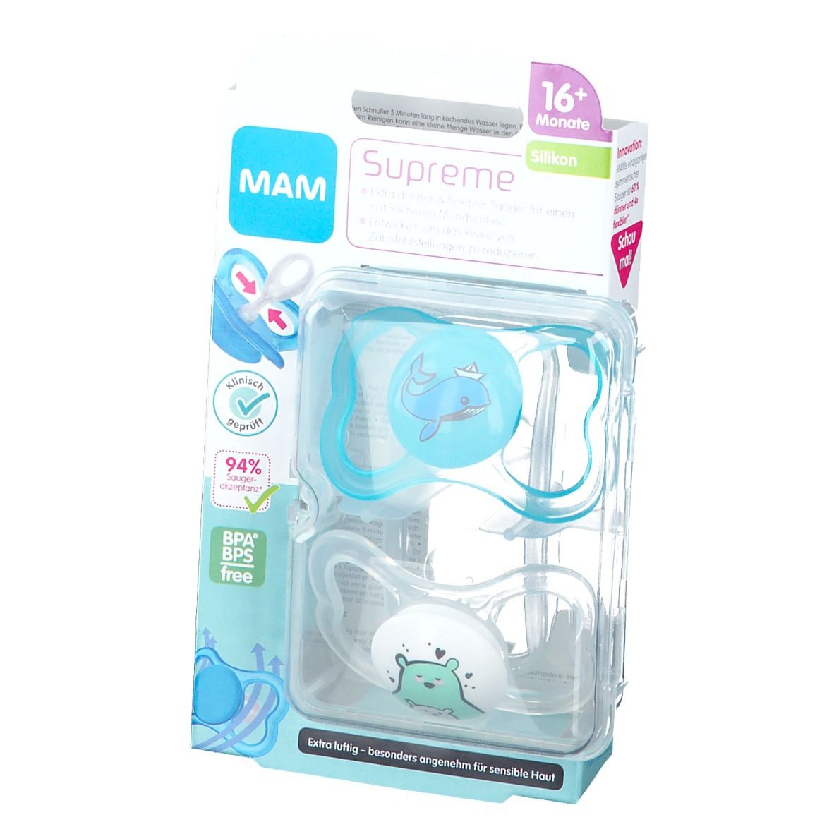 MAM Schnuller Supreme +16 Monate (Farbe nicht wählbar)
