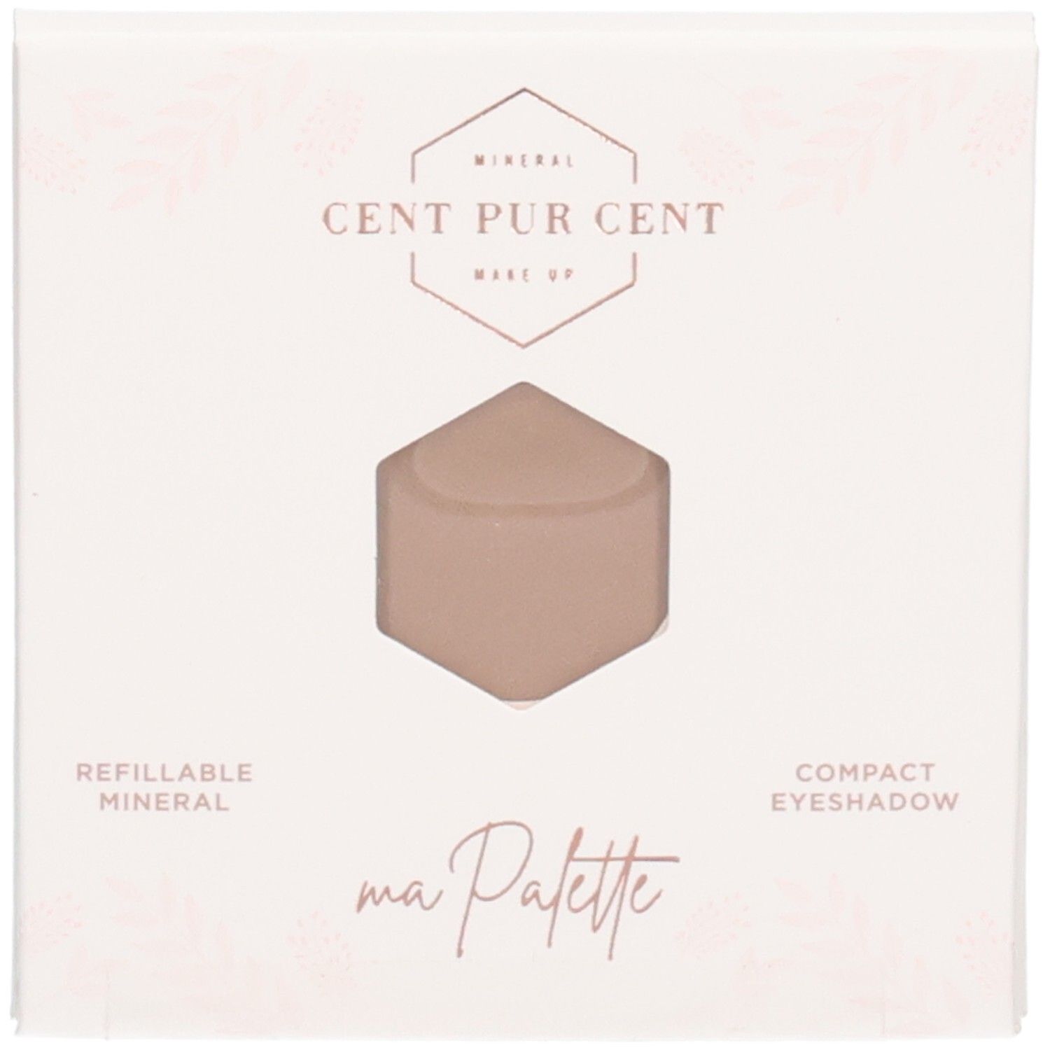 Cent Pur Cent Mineral Make Up: Kompakte Lidschatten-Nachfüllung in neutralem Braunton.