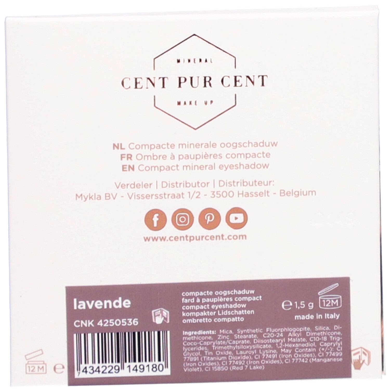 Cent Pur Cent Mineral Compact Lidschatten Lavende