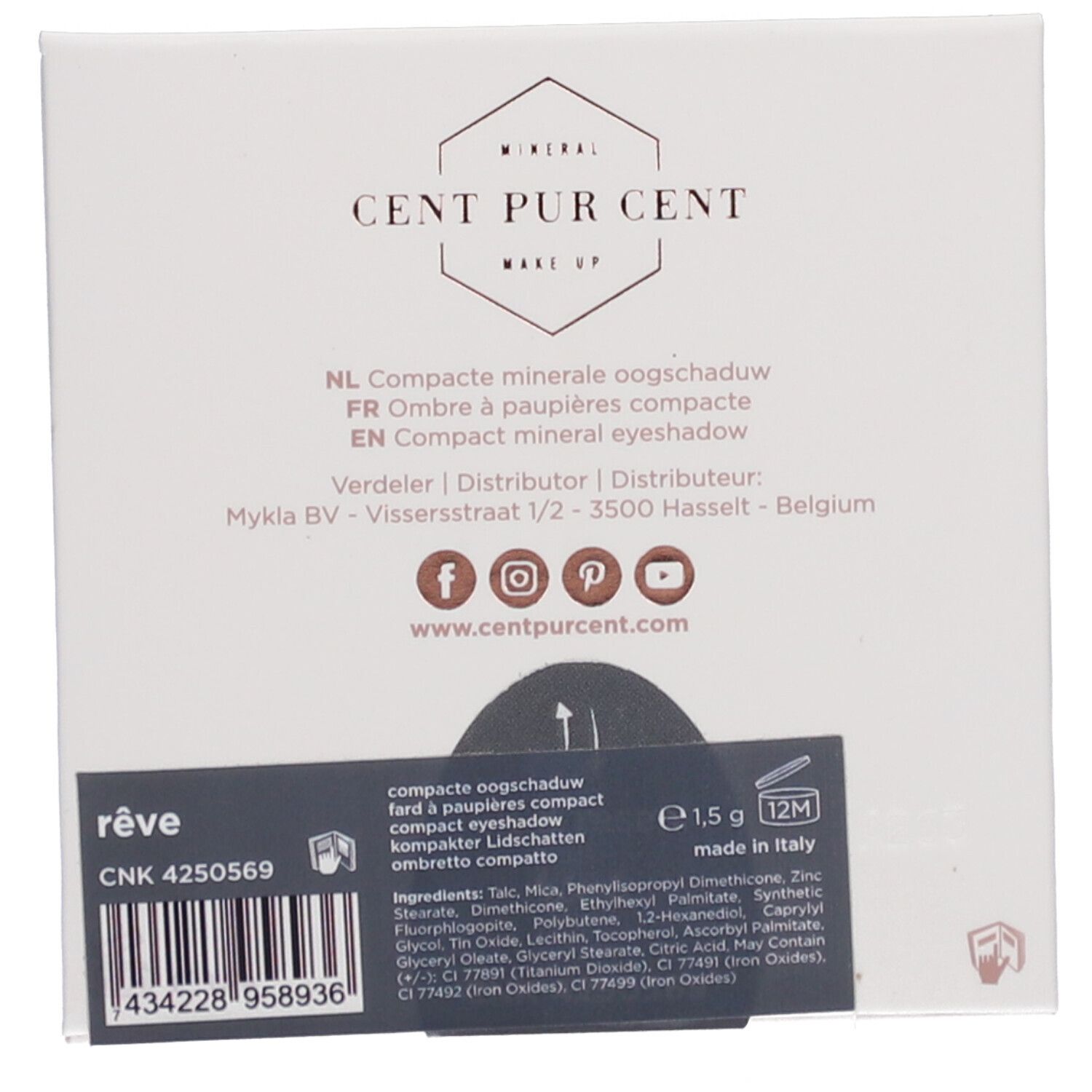 Cent Pur Cent Mineral Compact Lidschatten Rêve