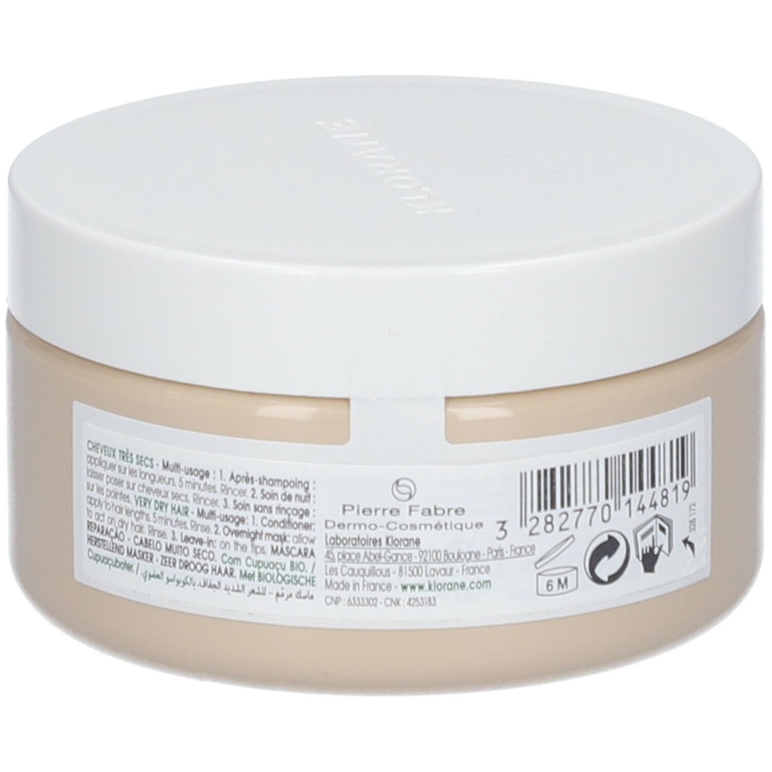 KLORANE Masque réparateur au beurre de cupuaçu bio