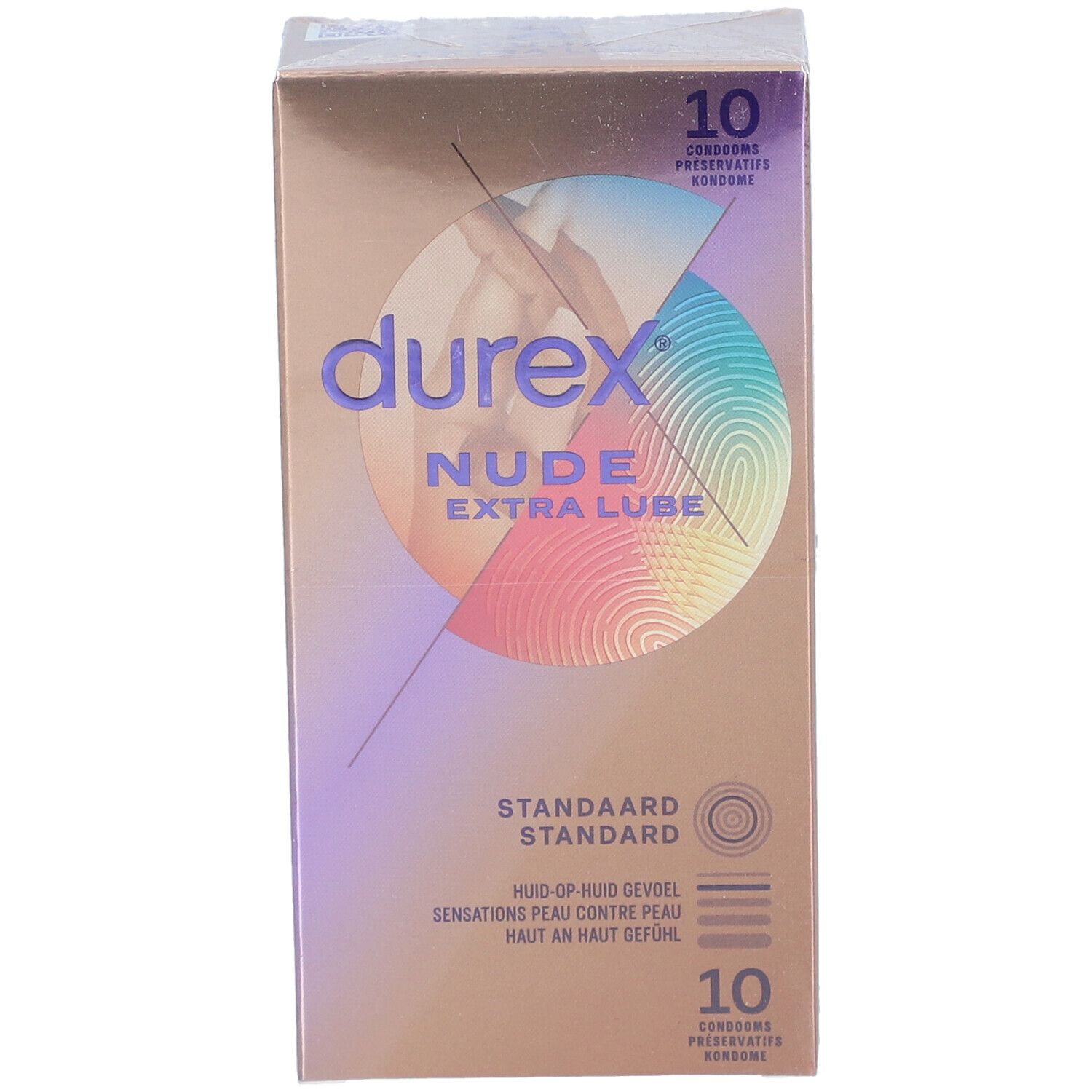 durex® Nude Extra Lube Préservatifs Sensation Peau contre Peau