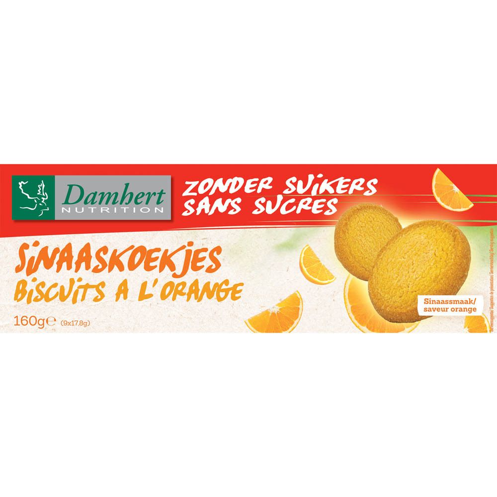 Damhert Orangenkekse zuckerfrei
