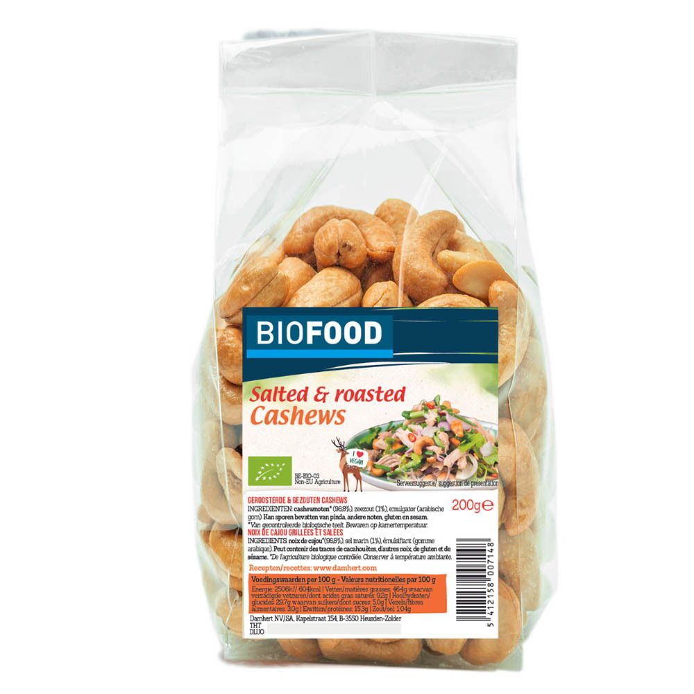 Biofood Gesalzene und geröstete Cashews Bio