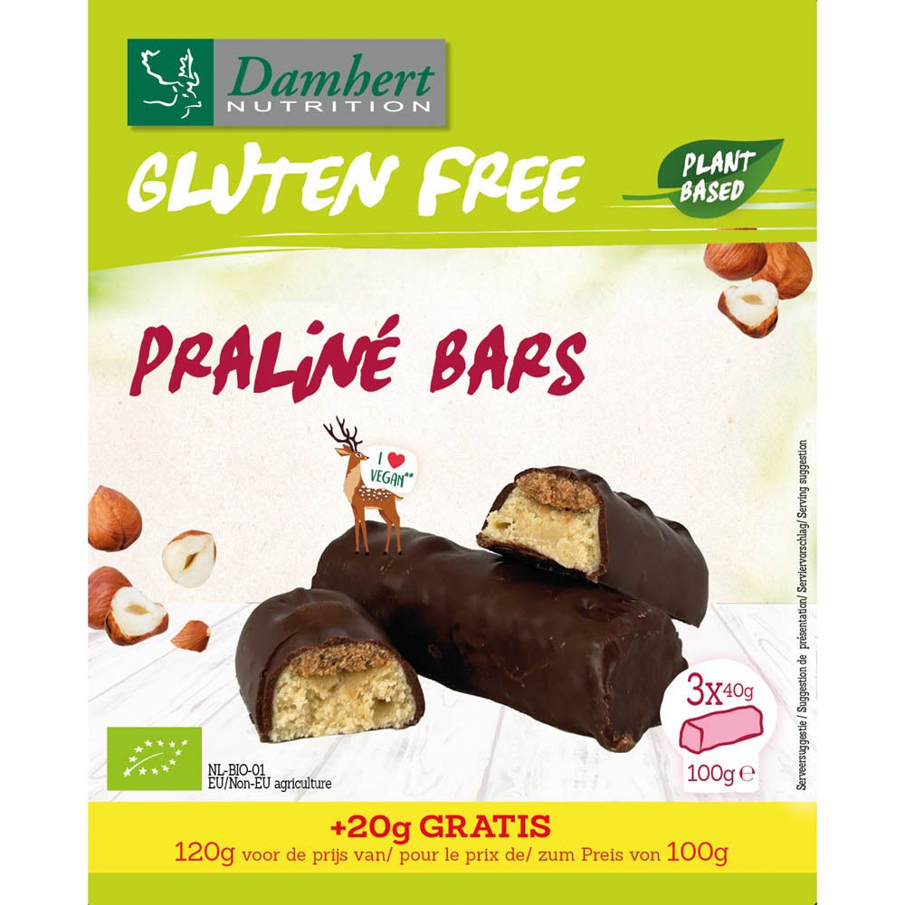 Damhert Lactose Free Praliné glutenfreie Riegel