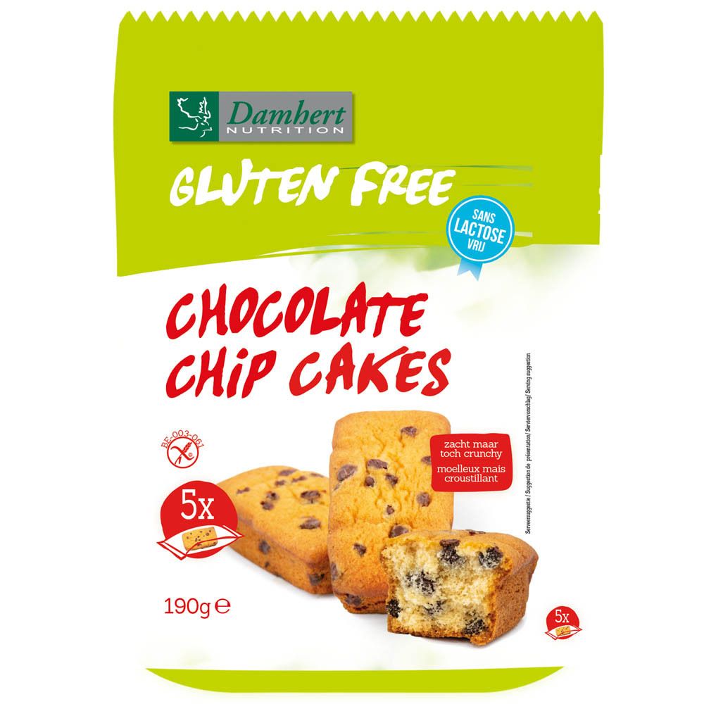 Damhert Kuchen mit Schokoladenstückchen Laktose- und Glutenfrei