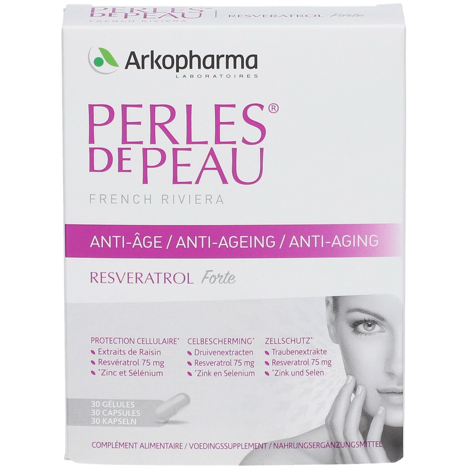 Arkopharma PERLES DE PEAU® RESVERATROL FORTE