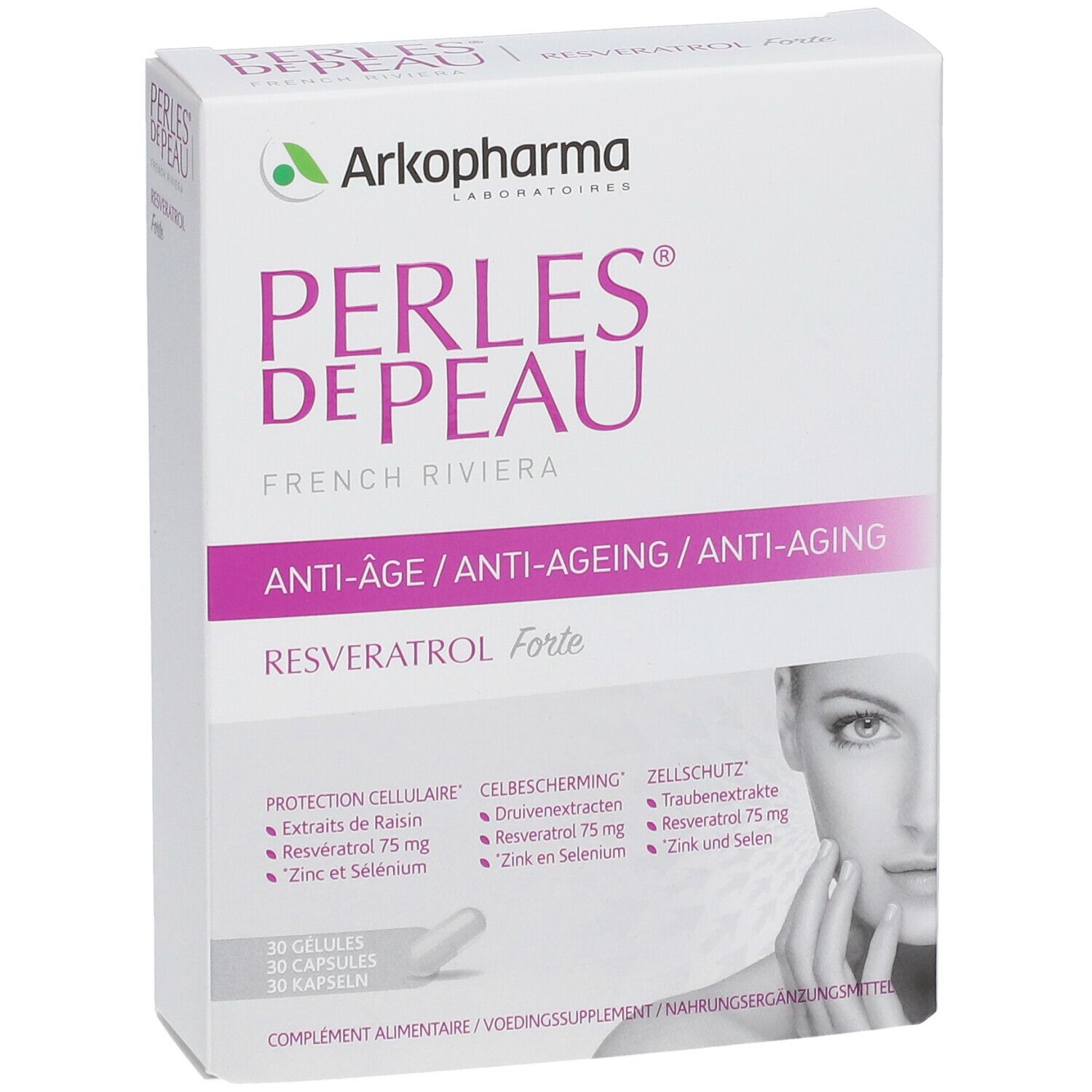 Arkopharma PERLES DE PEAU® RESVERATROL FORTE