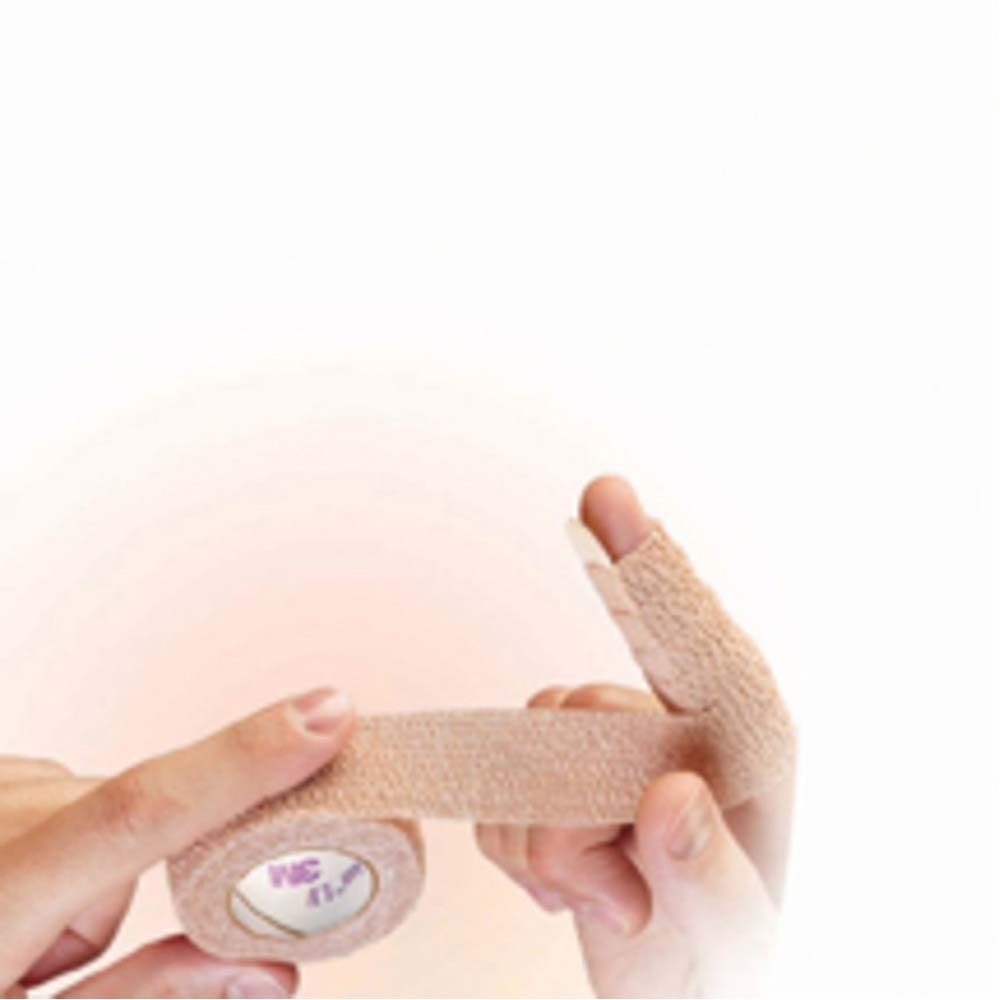 Nexcare Athletic Wrap. Beige, 5 cm x 2,3 m. Verpackung mit Tragegriff. Produktansicht.