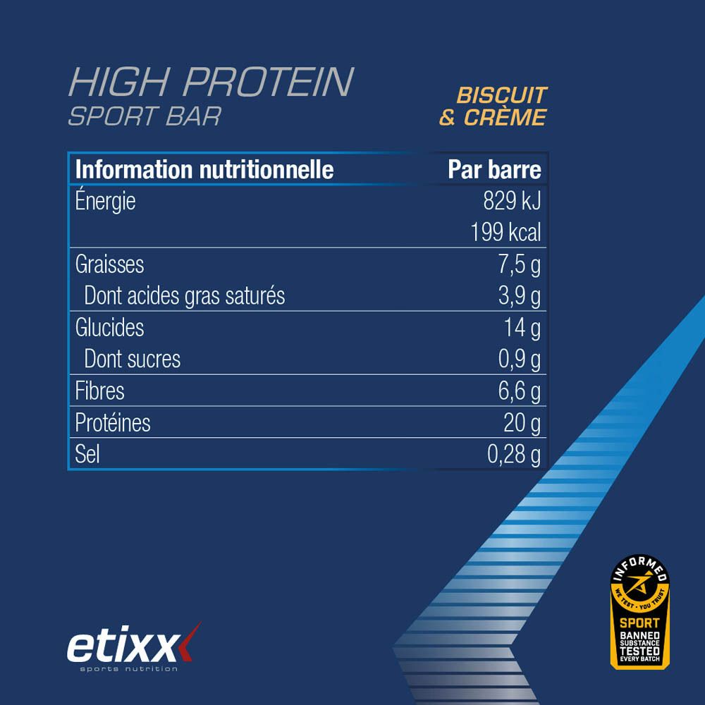 etixx High Protein Sport Bar Cookie & Cream