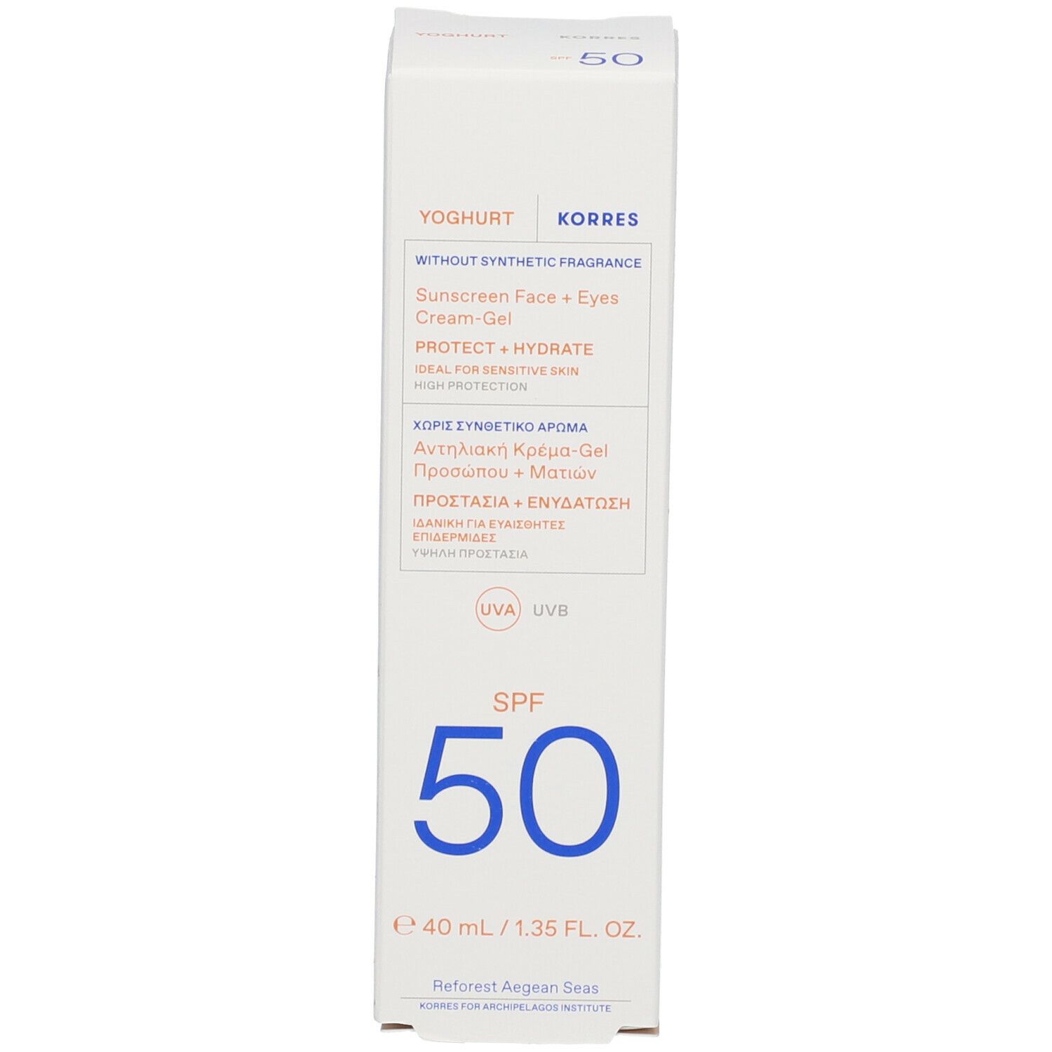 KORRES CREME-SONNENSCHUTZ-GEL GESICHT & AUGEN JOGHURT SPF50